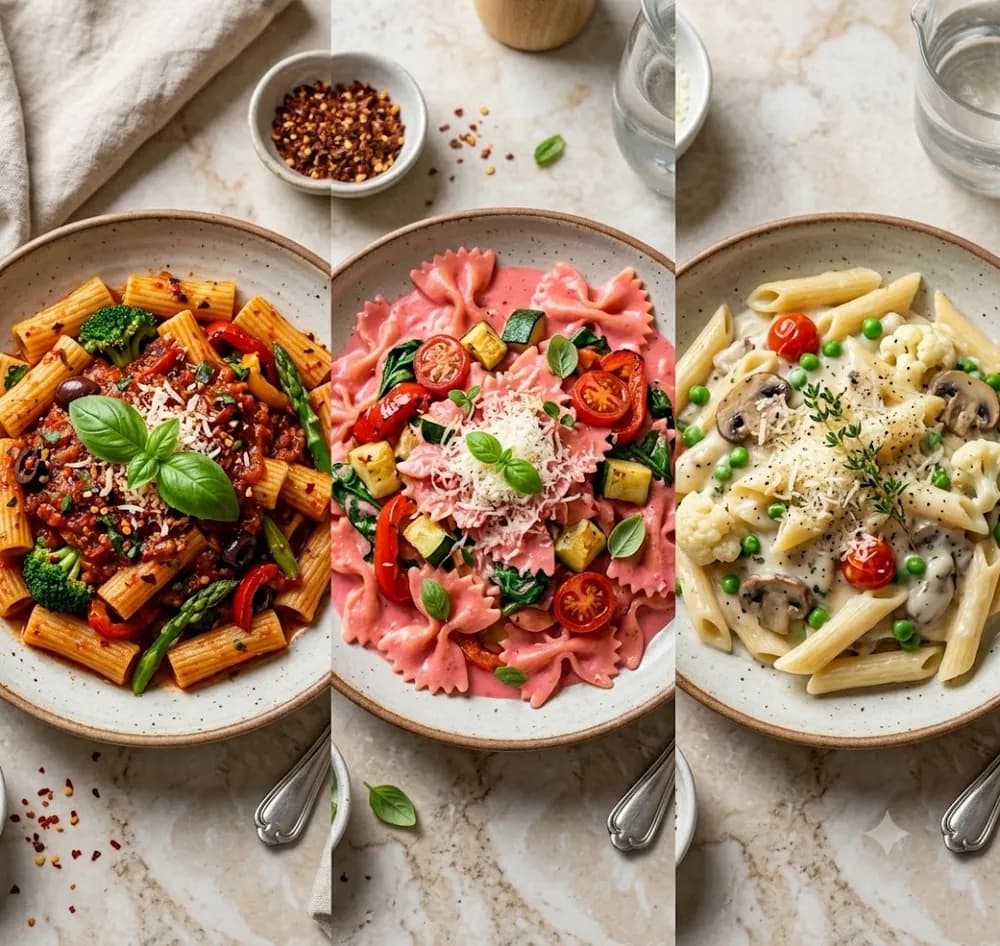 Veg Pasta (Red / White / Mix Sauce)