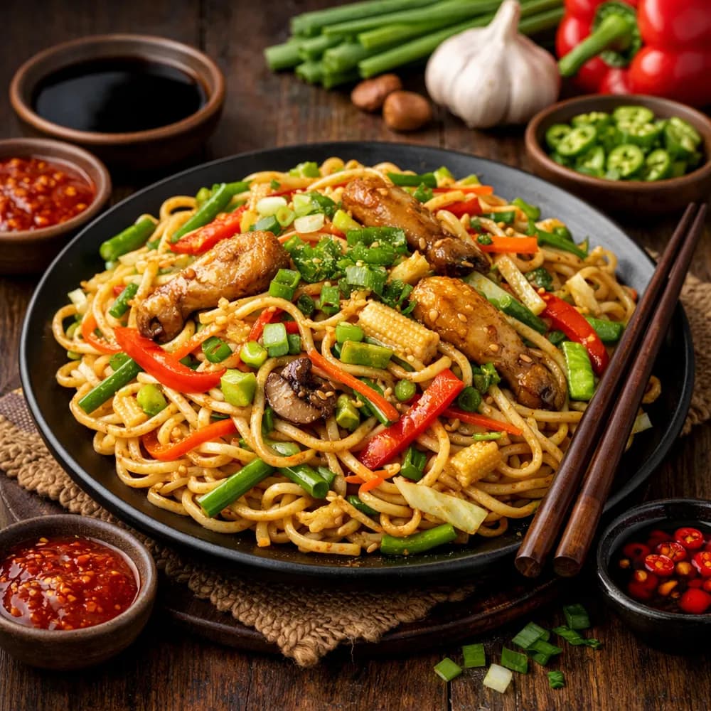 Veg Hakka Noodles
